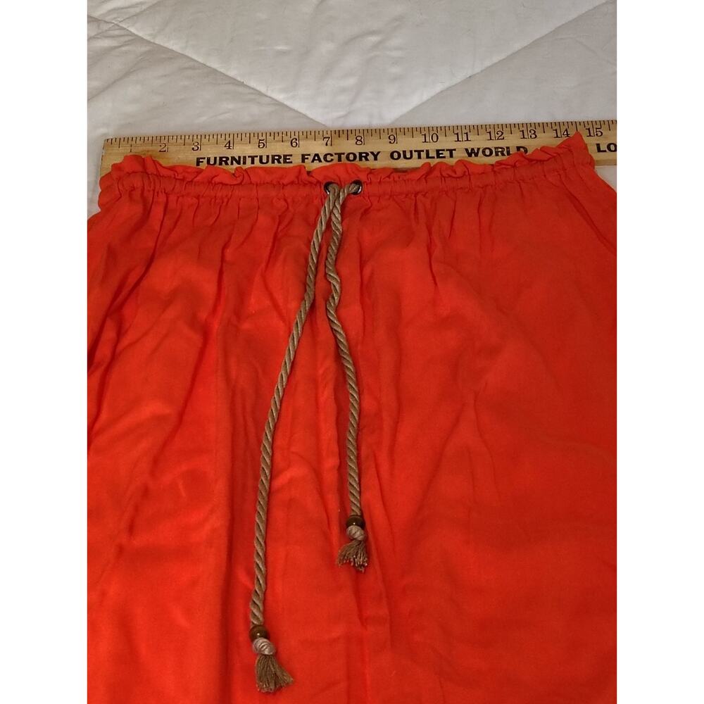 Sofia by Sofia Vergara Tangerine Orange Maxi Skirt Size S 100% Rayon Boho - Picture 7 of 10